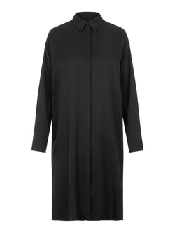 J.Lindeberg Womens Georgia Midi Shirt Dress - BLACK