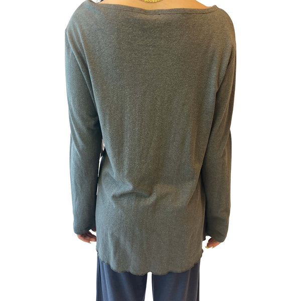 Baz Apparel Women's Long Sleeve Tunic Made With Hemp - GREY