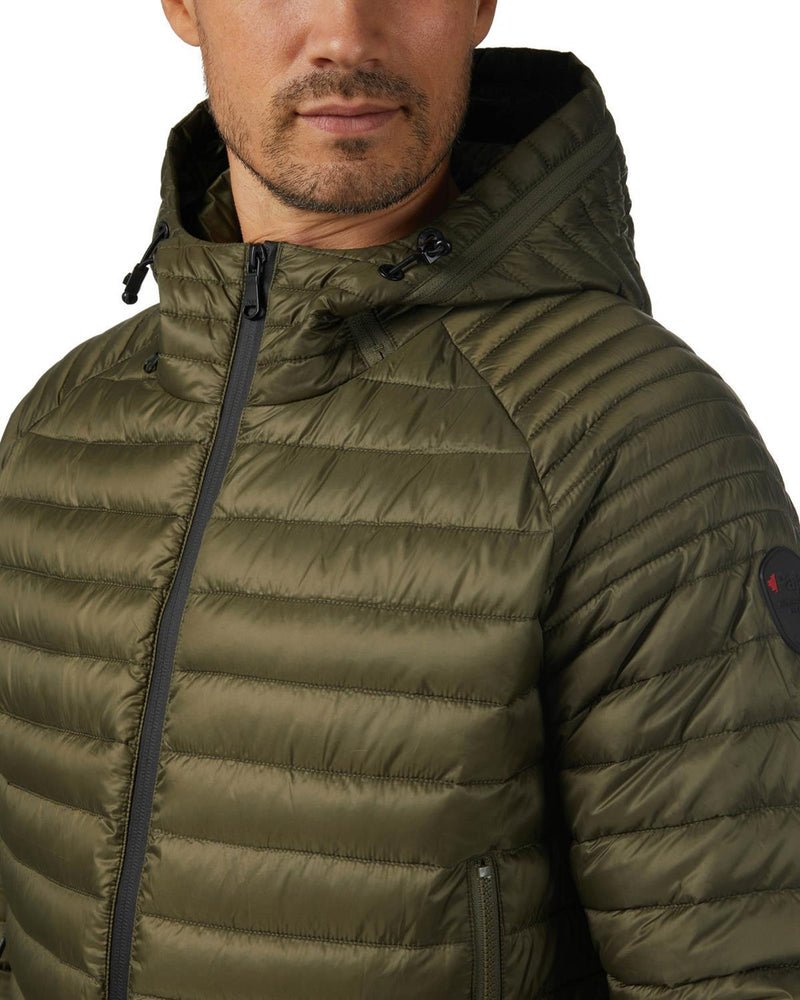 Pajar Mens Walcott Puffer Jacket Lightweight Packable Hooded - MILITARY