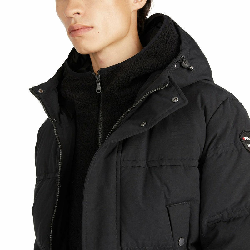 Pajar Mens Holt Puffer Jacket with Sherpa Bib and Detachable Hood - BLACK