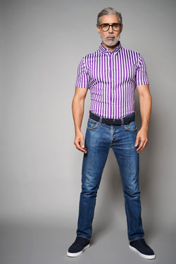Desoto Men's Luxury Short Sleeve Button Down Shirt