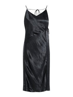 J.Lindeberg Womens Cherry Metallic Drapy Dress - JL NAVY