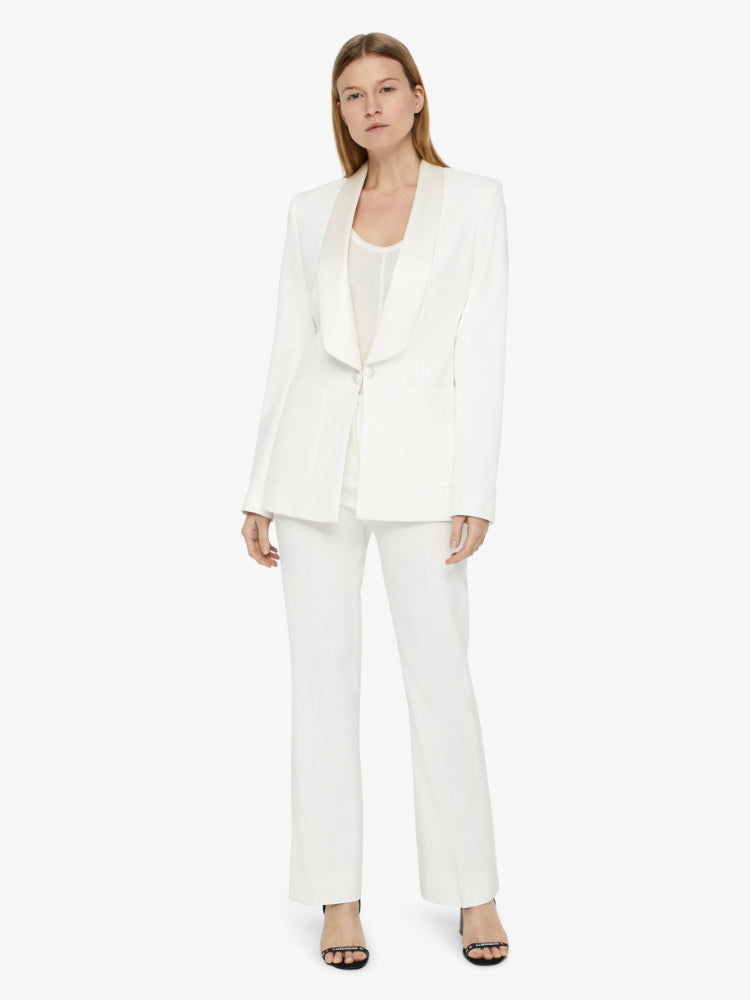J.Lindeberg Womens Beverly Tailored Wool Trousers - WHITE