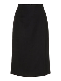 J.Lindeberg Womens Silva Wool Pin Skirts - BLACK