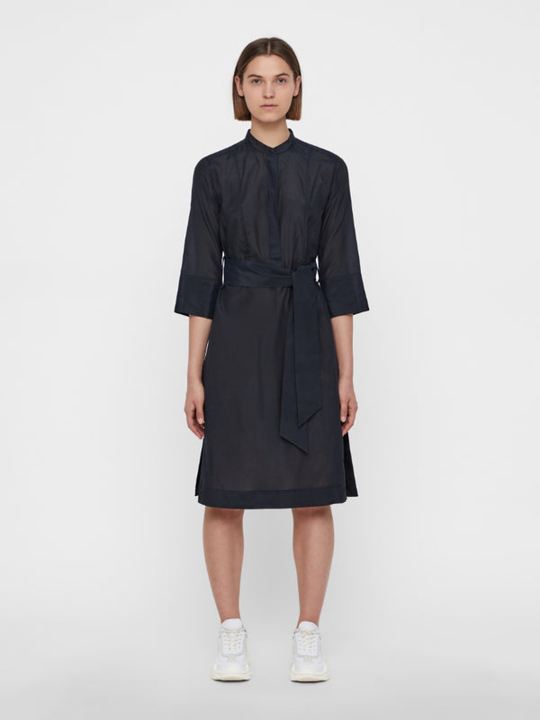 J.Lindeberg Womens Lisette Silky Cotton Dress - BLACK