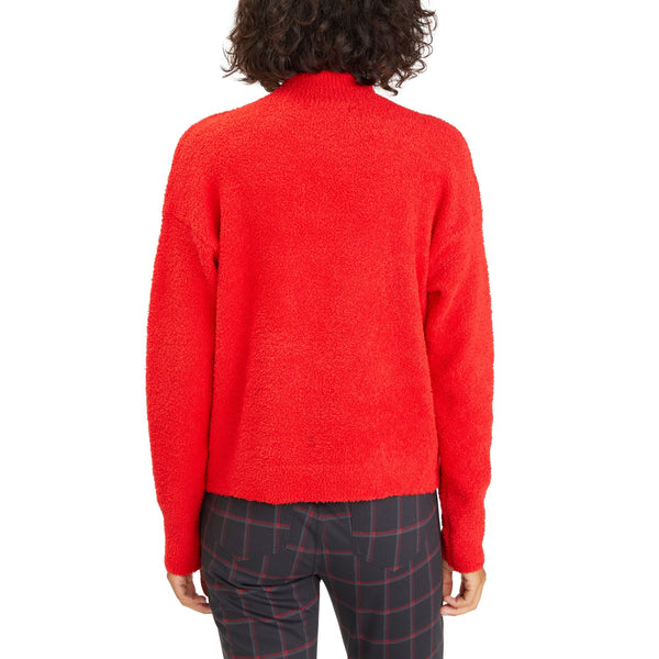 Sanctuary Women's Plush Mock Neck Sweater - RUBY