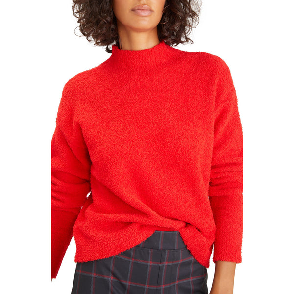 Sanctuary Women's Plush Mock Neck Sweater - RUBY