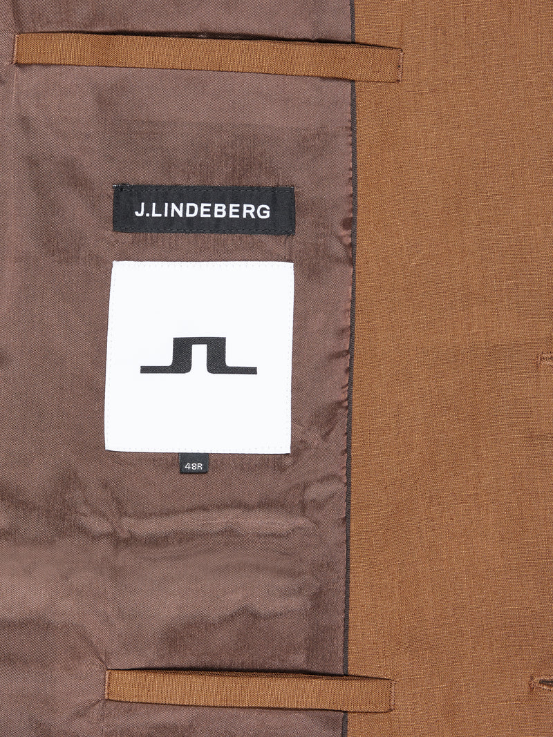 J.Lindeberg Mens Hopper U Tech Linen Blazer - BRONCO