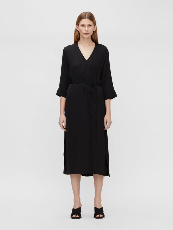 J.Lindeberg Womens Sash Maxi Dress - BLACK