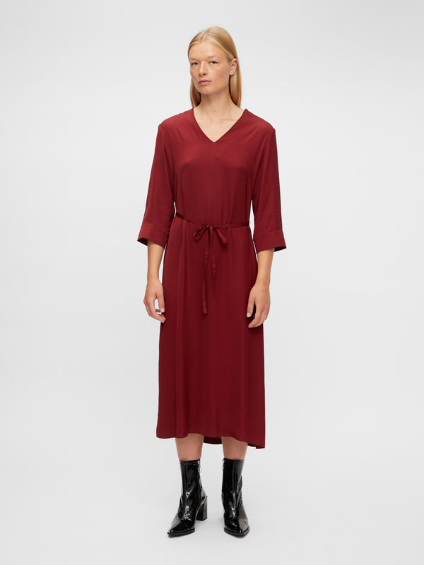 J.Lindeberg Womens Sash Maxi Dress - CHILI RED