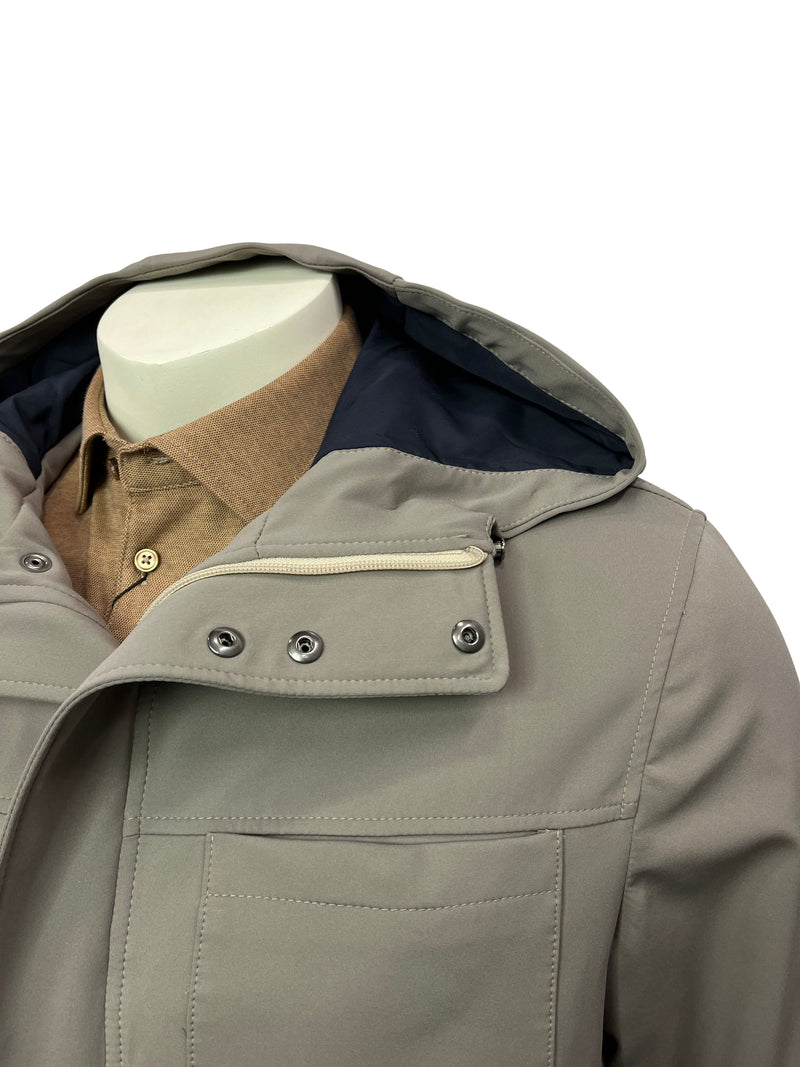 Pal Zileri Men's Technical Hooded Zip Jacket - GREY