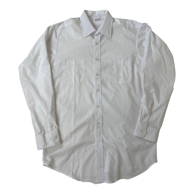 Beverly Hills Mens Button Down Long Sleeve Polo - WHITE