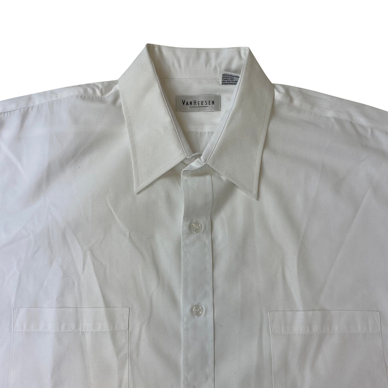 Van Heusen Men's Slim Fit Plain Long Sleeves Polo - WHITE