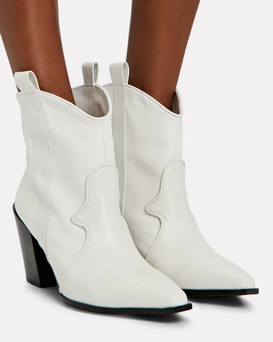 Senso Women's Quillan Calf Leather Cowboy Boot - WHITE