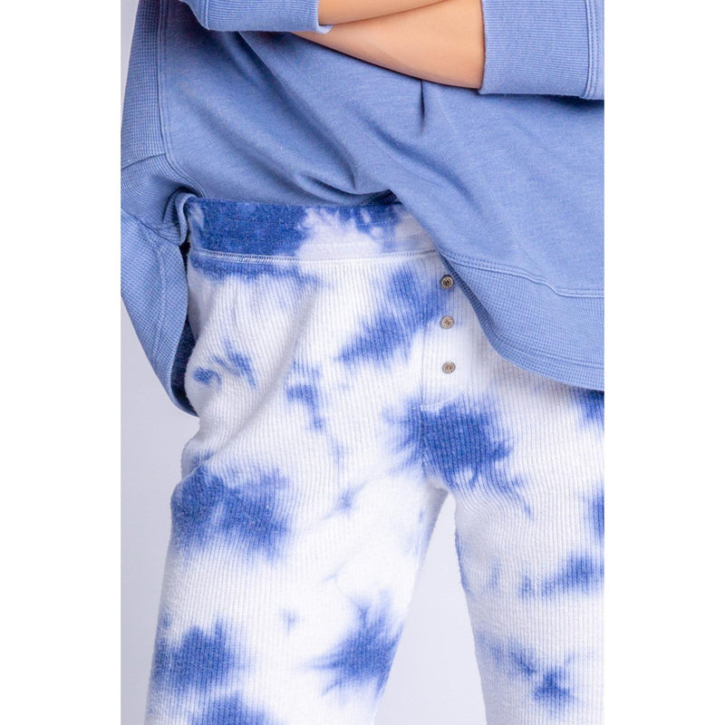 PJ Salvage Women's Blue Tie Dye Jammie Pants - DENIM