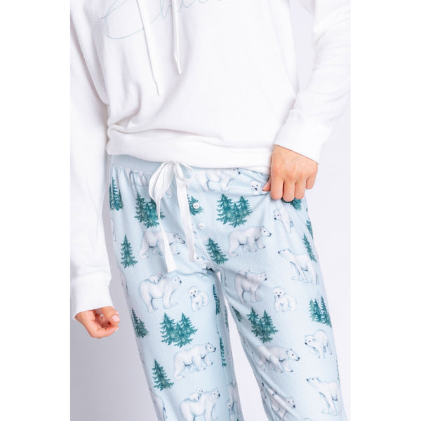 PJ Salvage Women's Just Chill Polar Bear Jammie Pants - ICE BLUE