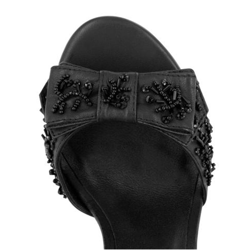 Senso Women's Vallia Embroidered Leather Block Heel - BLACK