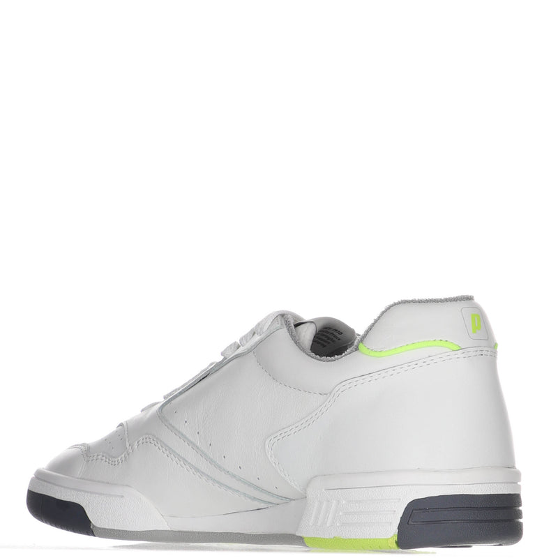 Prince Mens FST838 Heritage Sneaker - WHITE/NEON LIME