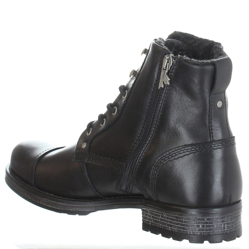 Pajar Men's Track Zip Leather Boots - BLACK