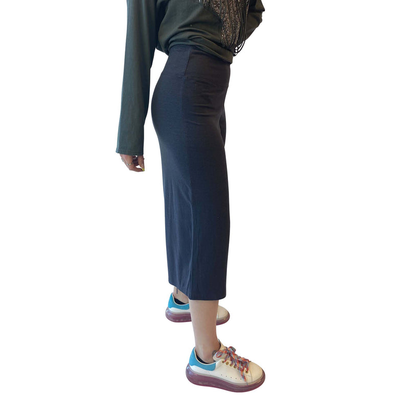 Baz Apparel Women's Wide Leg Crop Lounge Pant - Grey
