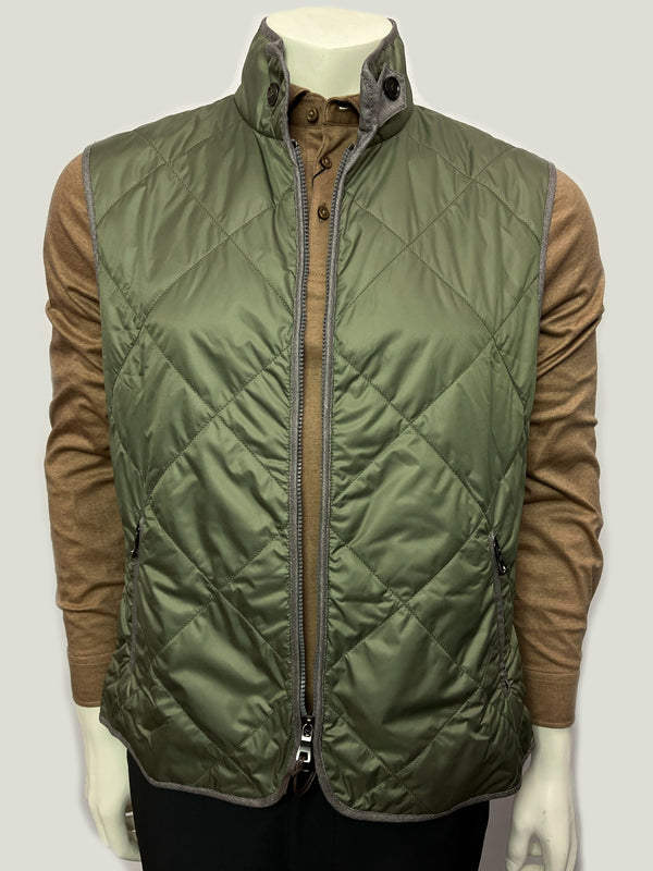 Waterville Men's Fit Quilted Vest - GREEN