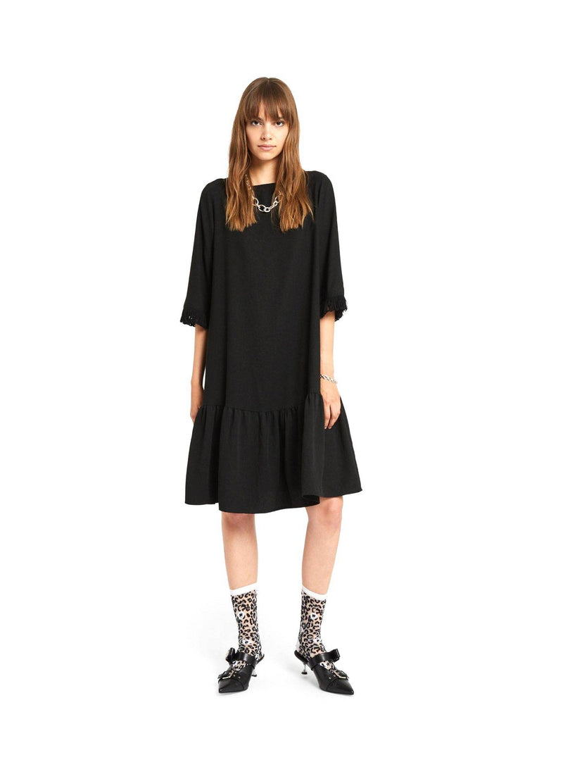 Ottod'Ame Women's Viscose Midi Dress - BLACK