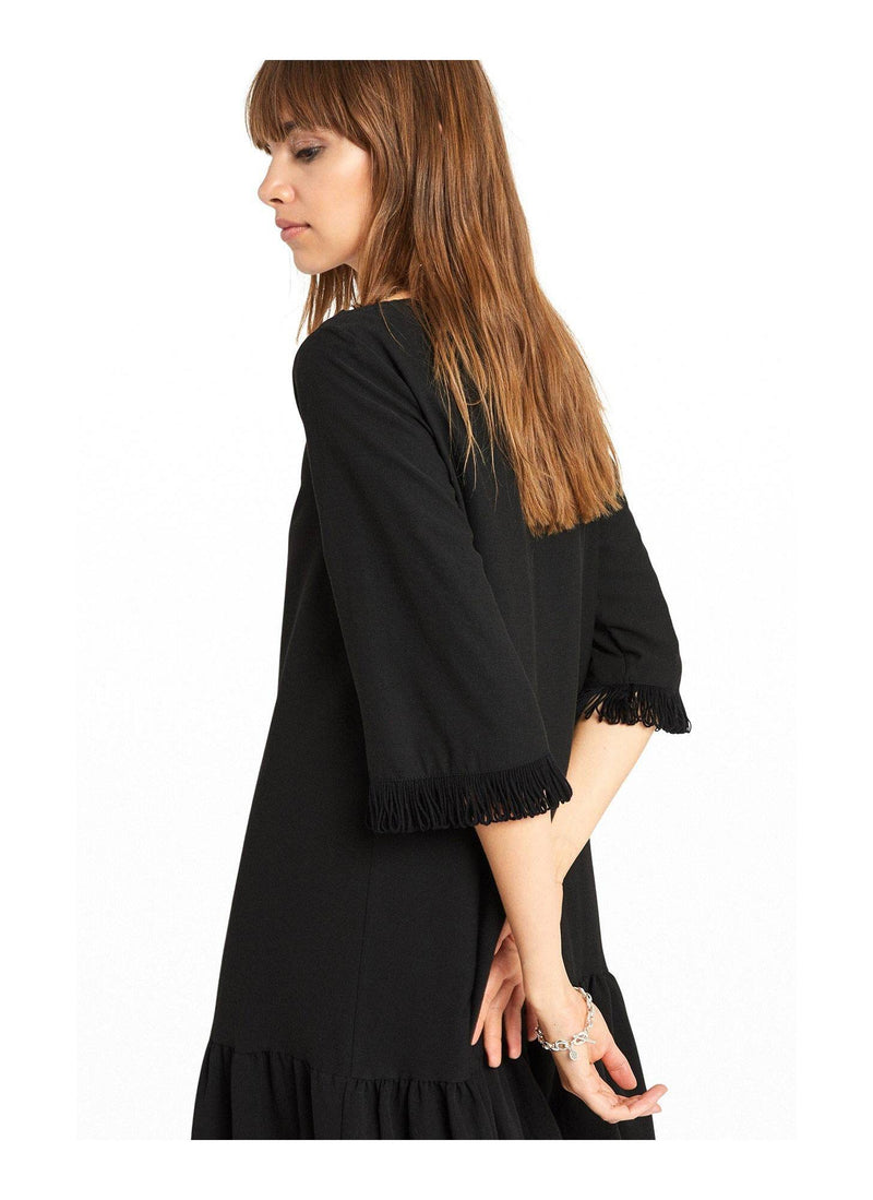 Ottod'Ame Women's Viscose Midi Dress - BLACK