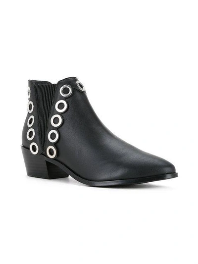 Senso Women's Lexi I Studded Leather Ankle Boots - BLACK