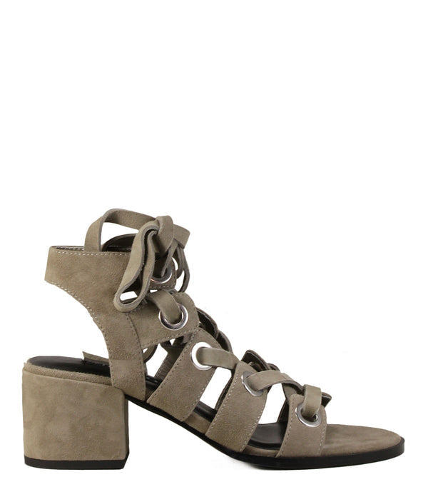 Senso Women's Jaelyn Suede Leather Sandal Heel - CLAY