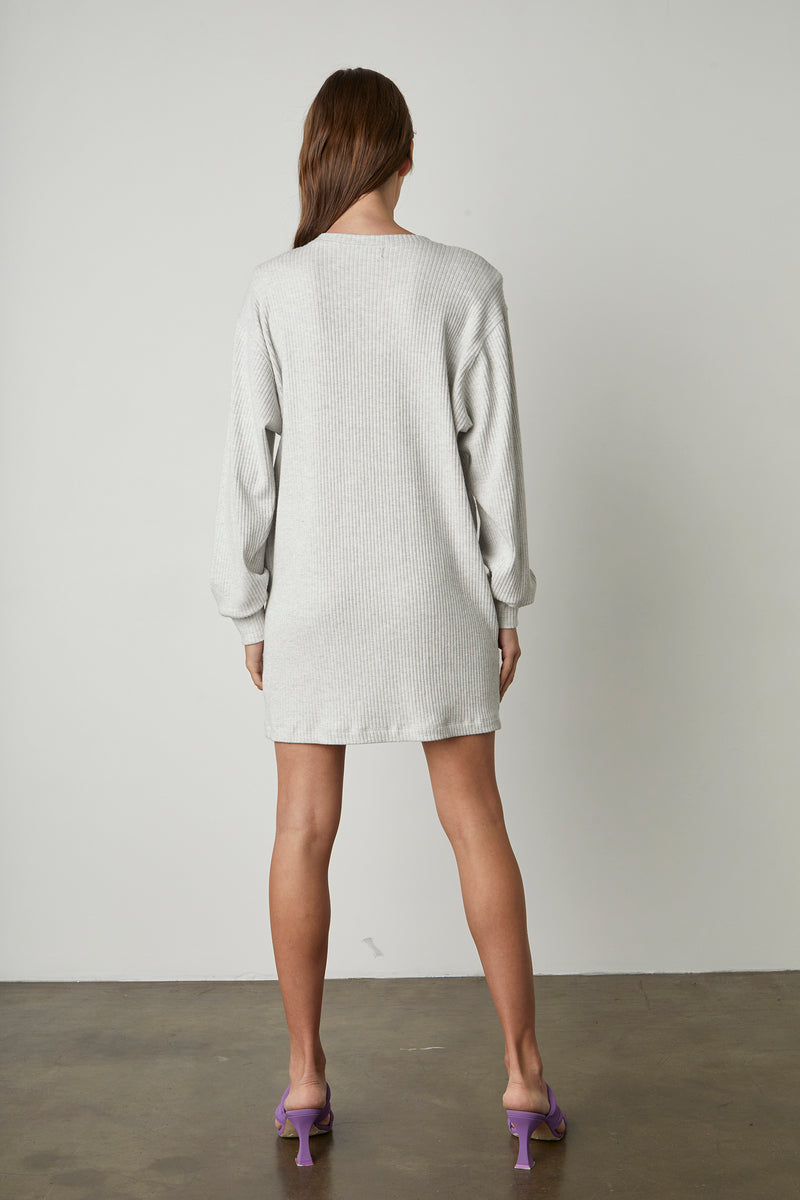 Velvet Women's Lux Rib Sweater Dress - ASH