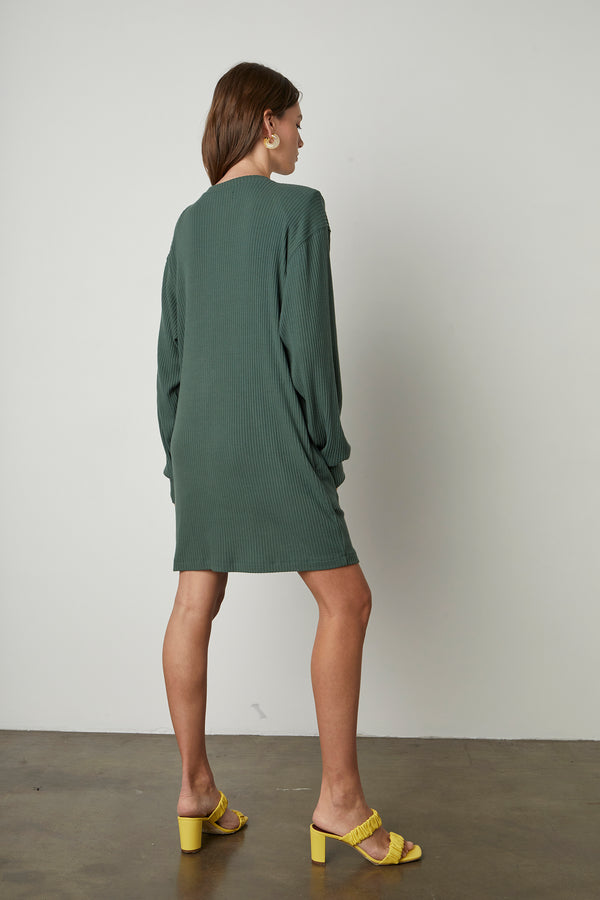 Velvet Women's Lux Rib Sweater Dress - CYPRESS