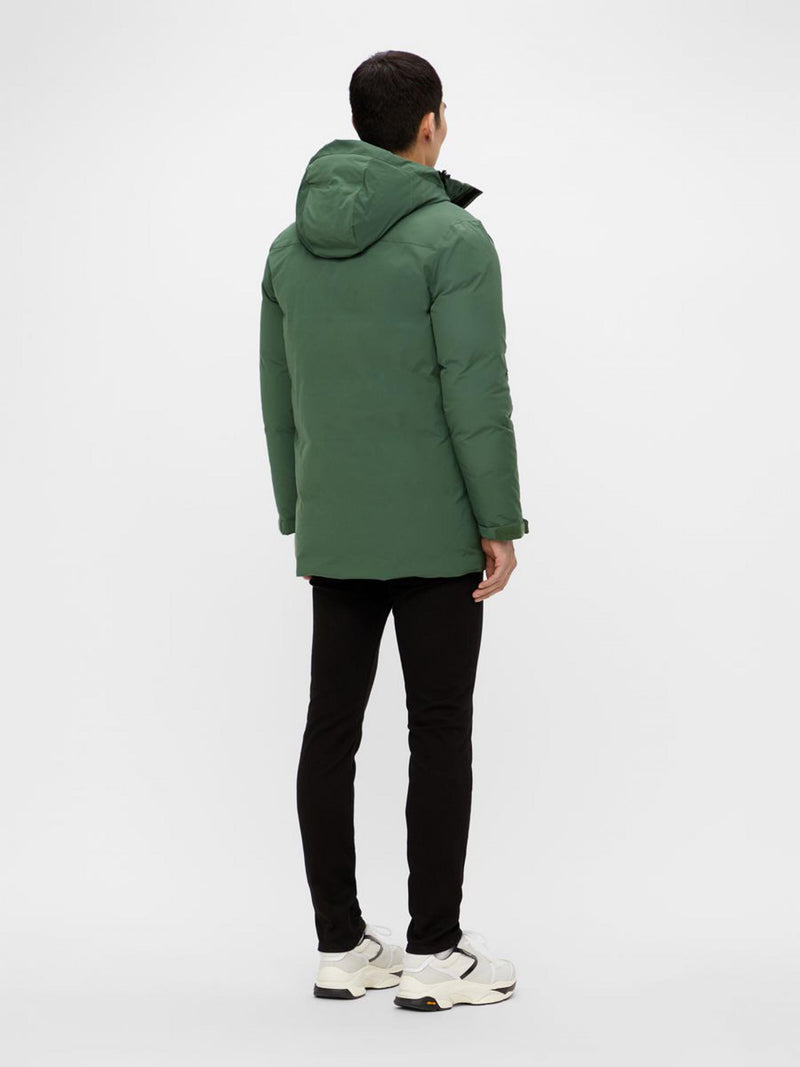 J.Lindeberg Mens Thermic Down Parka Coat - THYME GREEN