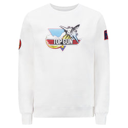 TOP GUN Unisex Retro Logo Sweatshirt - WHITE