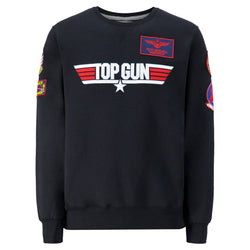TOP GUN Unisex Logo Sweatshirt - BLACK
