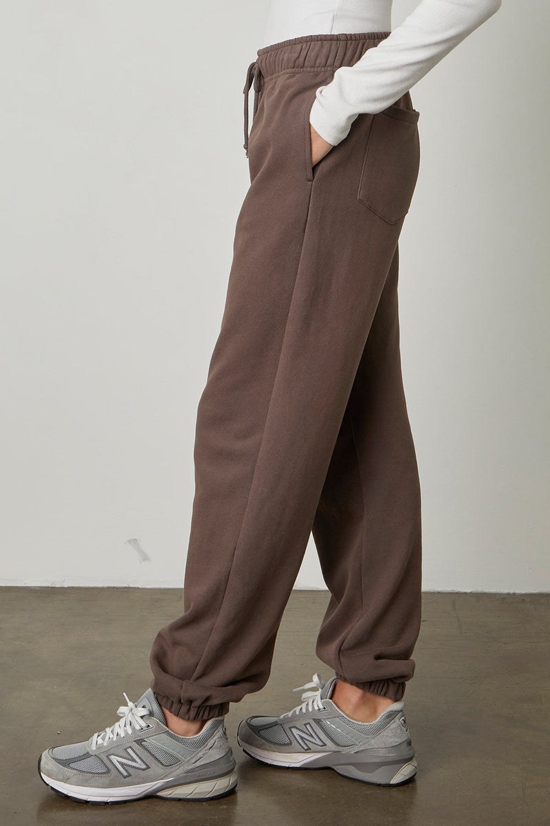 Velvet Women's Soft Fleece Banded Pant - ROAST